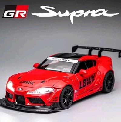 TOYOTA SUPRA 1:24 1/24 Modellino Auto Sportiva Rossa Tipo Bburrago  - Immagine 1 di 3