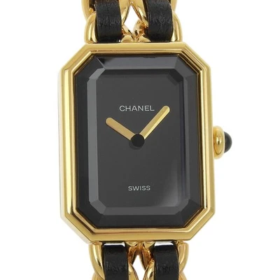 Часы CHANEL Premiere S H0001 черный циферблат позолота/кожа кварц Analo... - Изображение 1 из 4
