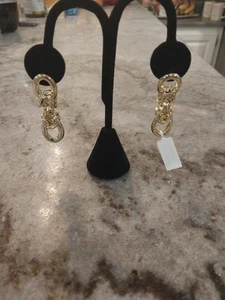 La Bella Italian 14K YG/Sterling Silver Byzantine w/ Oval link Earrings (16 Gms - Picture 1 of 14