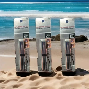 3 x Loreal Infallible Brows Augenbrauenlaminierung versiegelt 0,16 flüssige Unzen 0,0 - transparent  - Bild 1 von 2