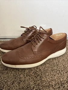 Cole Haan Zapatos Para Hombres 10.5 Cuero Marrón Punta de Ala Oxford Gran Vestido Informal Oxford - Imagen 1 de 5