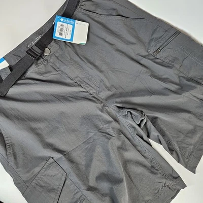 Columbia Silver Ridge Cargo Shorts Mens 36x10" Grey Omni Shade UPF 50 Belted - Image 1 of 4