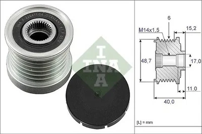 Polea del alternador 535 0038 10 INA para RENAULT VEL SATIS ESPACE IV - Imagen 1 de 4