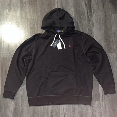 Polo Ralph Lauren Mens XXL Hoodie Sweatshirt Pullover Black Red Pony NEW - Image 1 of 4