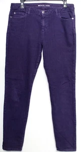 Michael Kors Jeans Purple Denim Mid Rise Pants Size 10-12 - Picture 1 of 10