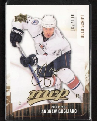2009-10 Upper Deck MVP #185 Andrew Cogliano Gold Script #/100 - Image 1 of 2