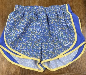 Nike Women's S Tempo RunningTraining Shorts Blue/spotted yellow,orange, purple - Picture 1 of 15