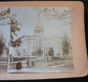State Capitol Lansing Michigan circa 1885 Stereoview #22 - Picture 1 of 2