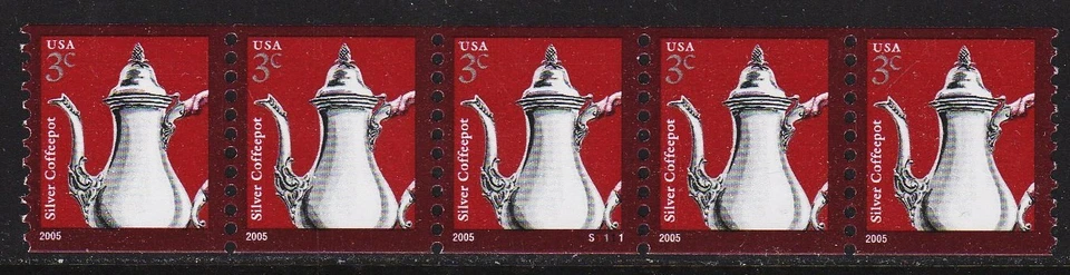 #3759 silver Coffee Pot (2005 date)  PNC-5  Pl #S1111 - MNH - Image 1 of 1