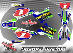 Suzuki DRZ400SM Drz400s drz400 Supermoto DRZ SEMI CUSTOM GRAPHICS KIT Angel JR - Bild 1 von 1