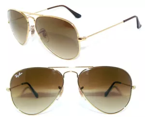 Ray Ban SONNENBRILLE GOLD BRAUN RB 3025 001/51 55 AVIATOR PILOT DAMEN BRILLE NEU - Bild 1 von 8