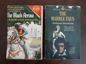 2 Bks - The Black Arrow - Stevenson and The Marble Faun - Hawthorne - Paperback - Picture 1 of 12