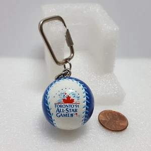 1991 Toronto MLB All Star Game Blue Jays Miniature Baseball Keychain - Picture 1 of 7