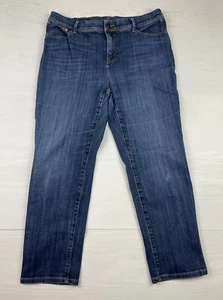 Chicos So Slimming Girlfriend Crop Jeans Womens Size 33 - Picture 1 of 9