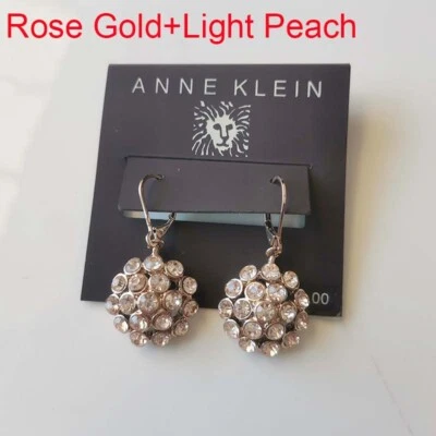 Nuevos pendientes colgantes de diamantes de imitación Anne Klein regalo moda mujer joyería 2 colores elegidos Foto 1 de 4