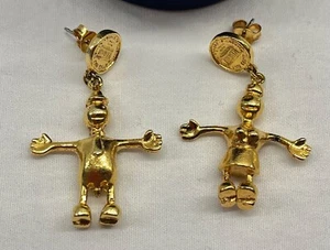 c1995 Tom Otterness Man/Woman Anatomically Correct Gold-Plated Earrings Ltd/300 - Bild 1 von 9