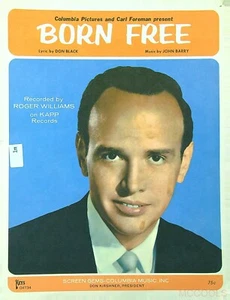 Born Free Sheet Music Roger Williams Piano Voice Guitar 60s Film Soundtrack 1m - Picture 1 of 2