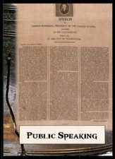 2020 Historic Autographs P.O.T.U.S. The First 36 Public Speaking #46 TW15137