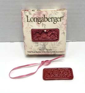 LONGABERGER Peony Ceramic Tie-On--Pre Owned - Picture 1 of 4