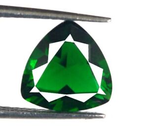 2 Ct Colombian Emerald Natural Gemstone 8 x 8 mm Trillion Cut AGI Certified CA31