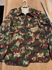 Vintage Camo Jacket Shirt Zipfront And Zip Sleeves M/L