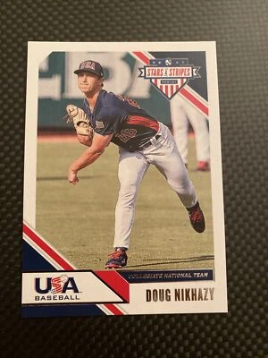 2020 PANINI USA BASEBALL STARS AND STRIPES DOUG NIKHAZY #18 TEAM USA ROOKIE RC - Image 1 of 2