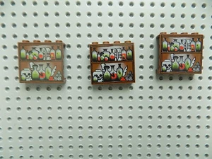 Lego Platte 1 x 4 x 3 - hohle Nieten mit Tränken Muster Menge 3 Töpfer 4215 - Bild 1 von 2