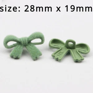 6X Velvet Bow Buttons Butterfly Hollow Out Sewing DIY Costume Cardigan Sew Decor - Picture 1 of 19