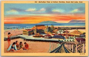 Salt Lake City Utah UT, vista de pájaro del pabellón Saltair, postal de colección - Imagen 1 de 2
