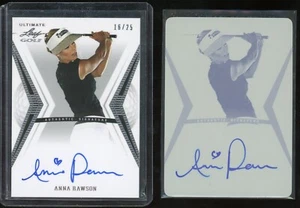 Anna Rawson 2012 Leaf Ultimate Golf Printing Plate 1/1 and Silver /25 Auto Lot - Picture 1 of 2