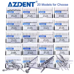 AZDENT 100pcs Dental Super Coarse Diamond FG Burs for High Speed Handpiece - Picture 1 of 48