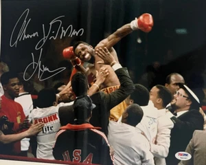 THOMAS HITMAN HEARNS SIGNED BOXING 11X14 PHOTO PSA/DNA - Picture 1 of 2