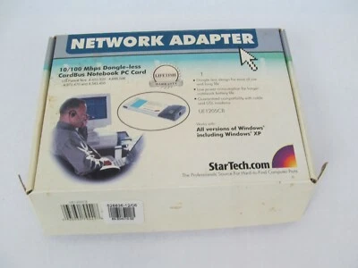 Startech Network Adapter 10/100 Mbps Dongle-less cardbus notebook PC card for XP - Image 1 of 3