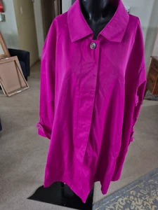 NWT - Woman Within Raspberry Color Light Coat - 24W - Picture 1 of 3