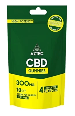 Aztec CBD Broad Spectrum 300mg CBD Gummies - 10 Pieces
