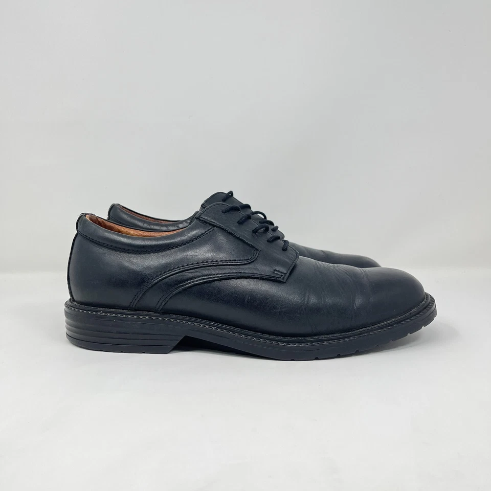 Zapatos informales de vestir negros con cordones Oxford de cuero para hombre talla 10,5 David Taylor Foto 1 de 4
