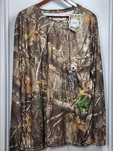 NWT Real Tree Edge Staghorn Creek Long Sleeve Camo Polyester T-Shirt Size 2XL - Picture 1 of 7