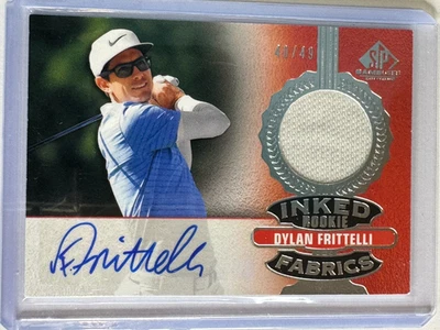 Dylan Frittelli 2021 SP Game Used Inked Rookie Fabrics Level 1 40/49 Auto RC - Image 1 of 2