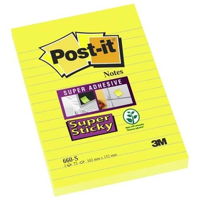 Post-It 660-S note paper Rectangle Yellow Self-adhesive - Image 1 of 4