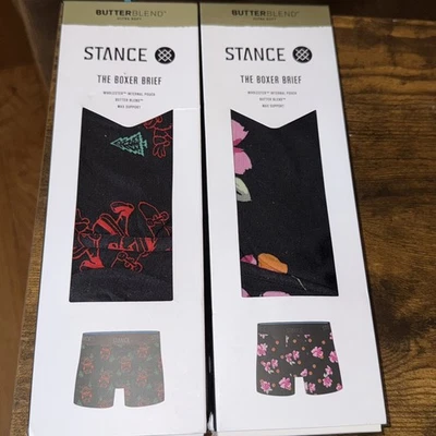 Paquete de 2 calzoncillos boxer STANCE mezcla mantequilla ropa interior talla S 28-30 pulgadas Foto 1 de 3