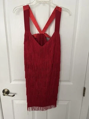 Primo Red Fringe Flapper Costume L, Worn Once! - Image 1 of 4