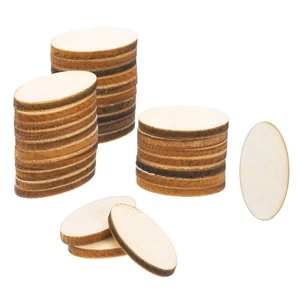 Piezas de madera de 200x100 mm, paquete de 30 formas de madera ovaladas sin terminar recortes de madera - Imagen 1 de 6