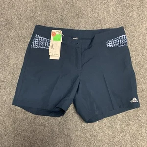 Adidas Youth Golf Shorts L Blue Prime Green Lightweight Performance Wear - Picture 1 of 9