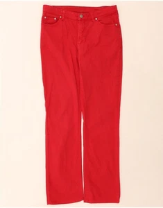 GANT Womens Carol Regular Fit Bootcut Casual Trousers W31 L30 Red Cotton DQ46 - Picture 1 of 4