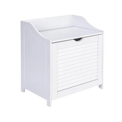 Single Load Hamper Cabinet Seat, White - Image 1 of 4
