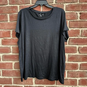 Eileen Fisher $118 Organic Linen Jersey Short Sleeve Crew Neck Tee T-Shirt 3X - Picture 1 of 6