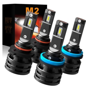 4PCS H11 9005 LED Headlight Hi-Low Beam Xenon White Bulbs 102W Combo Headlamp US - Picture 1 of 10