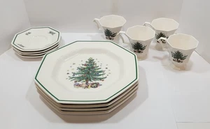 Nikko Christmastime 12 Piece Set - 4 Plates, 4 Cups, & 4 Saucers w/Box (B) - Imagen 1 de 23