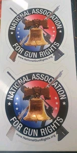 (2) National Association For Gun Rights NAGR Patriotic Liberty Bell Stickers HTF - Picture 1 of 1