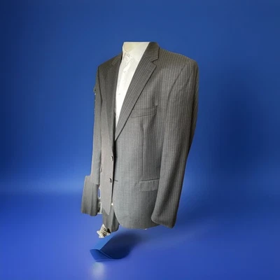 Men's PIERRE CARDIN Grey Two Piece Suit UK Chest Size 44 Waist Size 36l - Image 1 of 4